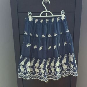 Embroidered A-Line Skirt